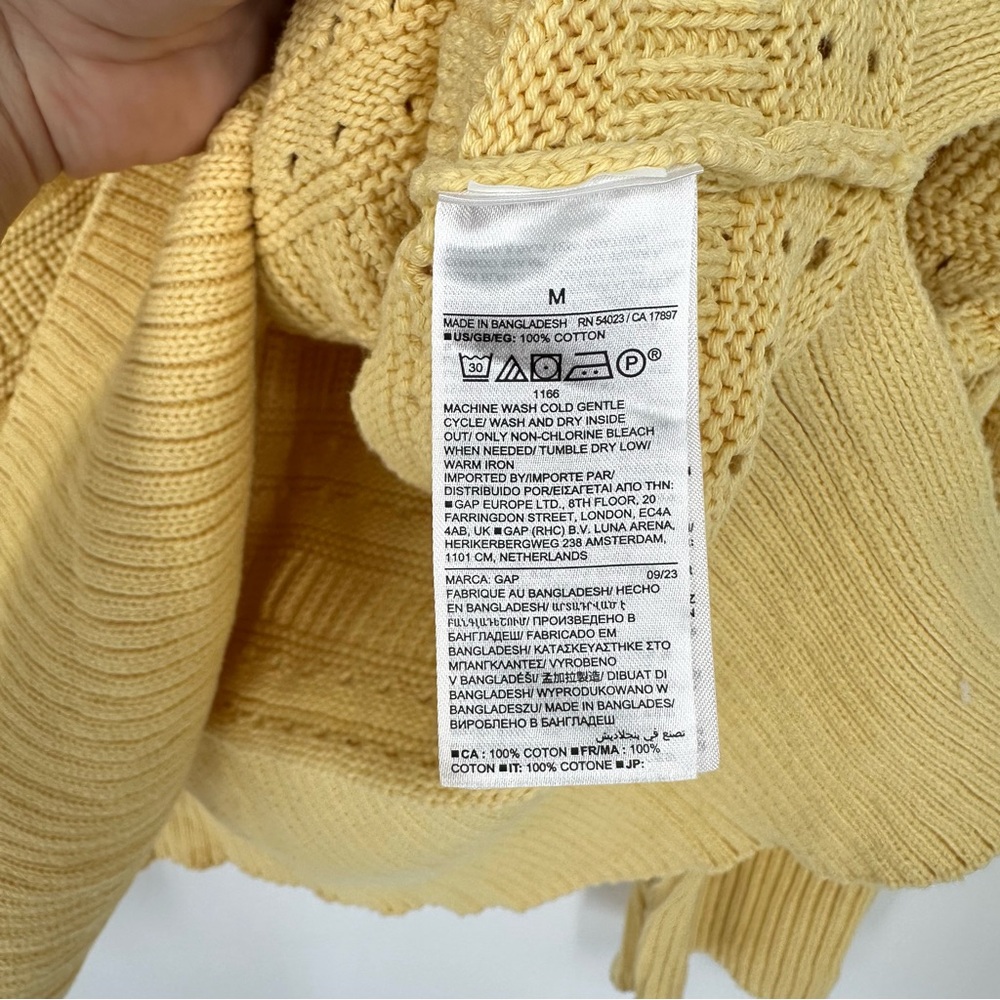 Gap Relaxed Mixed-Stitch Tunic Sweater, Yellow, Medium - Picture 12 of 12